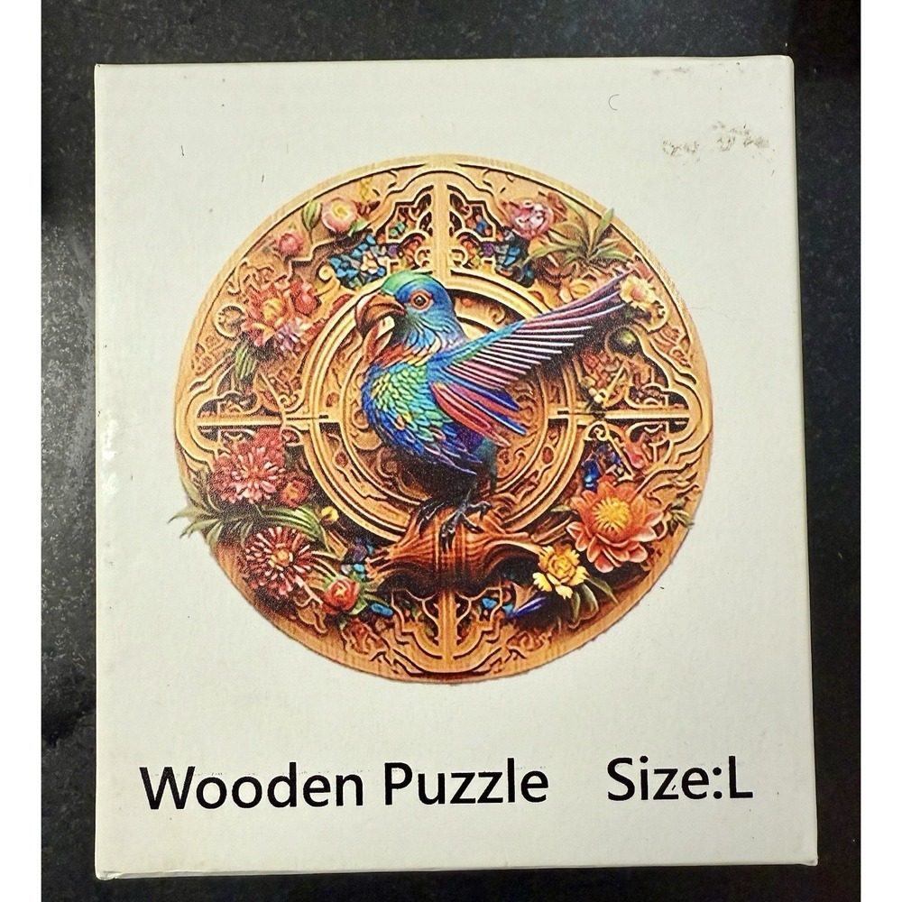 Bird‎ and Bloom Mandala wooden jigsaw puzzle, Quardle